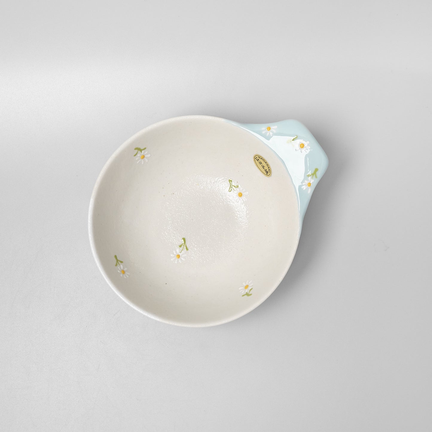 Hasami Ware Serving Bowl with Handle - Daisy (Blue)