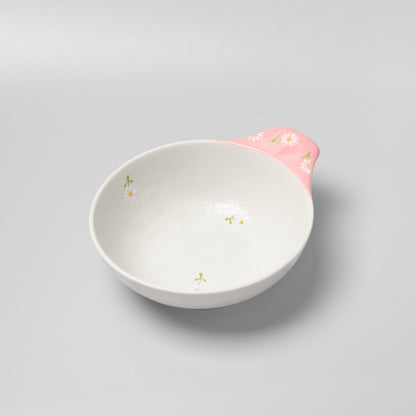 Hasami Ware Serving Bowl with Handle - Daisy (Pink)