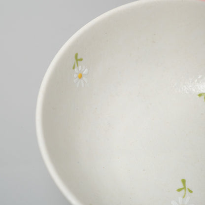 Hasami Ware Serving Bowl with Handle - Daisy (Blue)