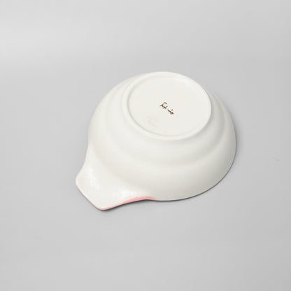 Hasami Ware Serving Bowl with Handle - Daisy (Pink)