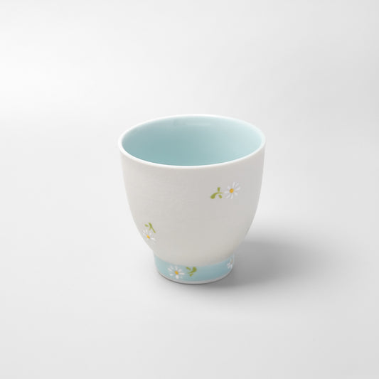 Hasami Ware Yunomi Tea Cup - Daisy (Blue)