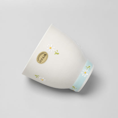 Hasami Ware Yunomi Tea Cup - Daisy (Blue)