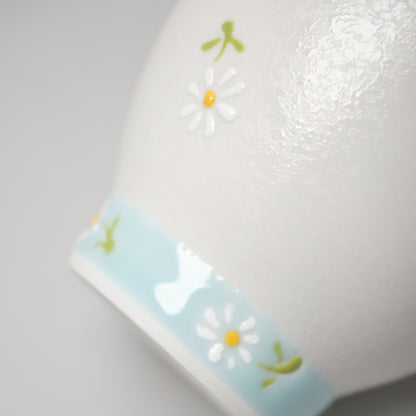 Hasami Ware Yunomi Tea Cup - Daisy (Blue)