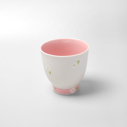 Hasami Ware Yunomi Tea Cup - Daisy (Pink)