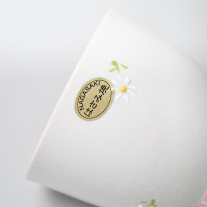Hasami Ware Yunomi Tea Cup - Daisy (Pink)