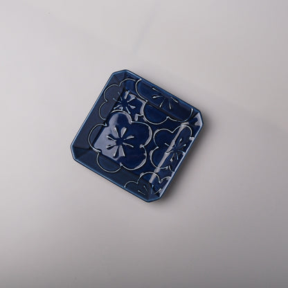 Hasami ware Side Dish Plate - Spring Bloom