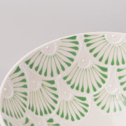 Hasami Ware Icchin Large Rice Bowl 13.5cm - Sen (Fan Shaped)