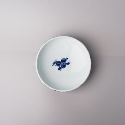 Hasami Ware Shallow Bowl 15.5cm - Blue Floral