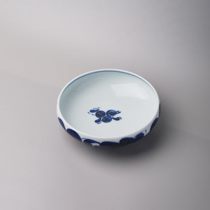 Hasami Ware Shallow Bowl 15.5cm - Blue Floral