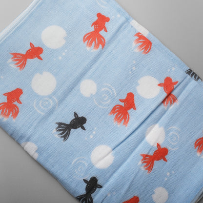 Imabari Gauze Face Towel - Carefree Goldfish