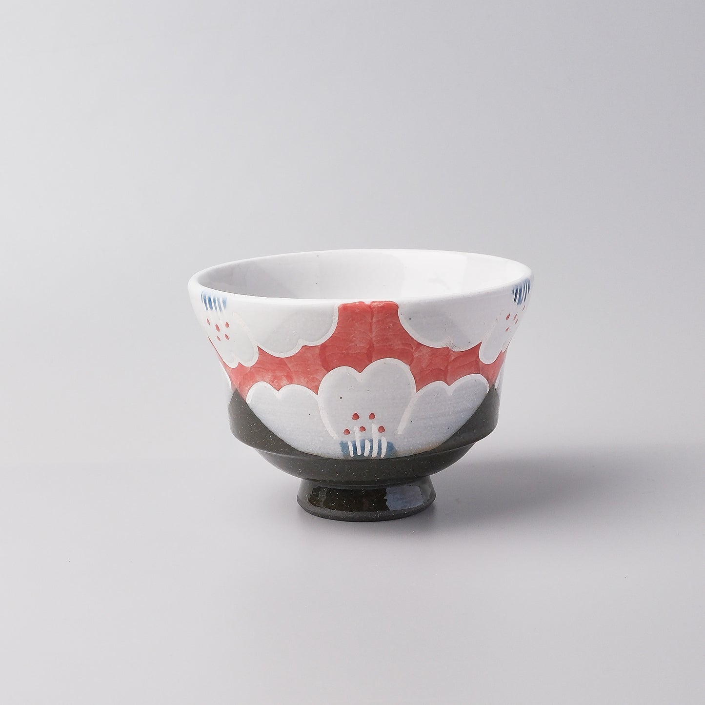 Imari Ware Hand Painted Densho Rice Bowl - Camellia