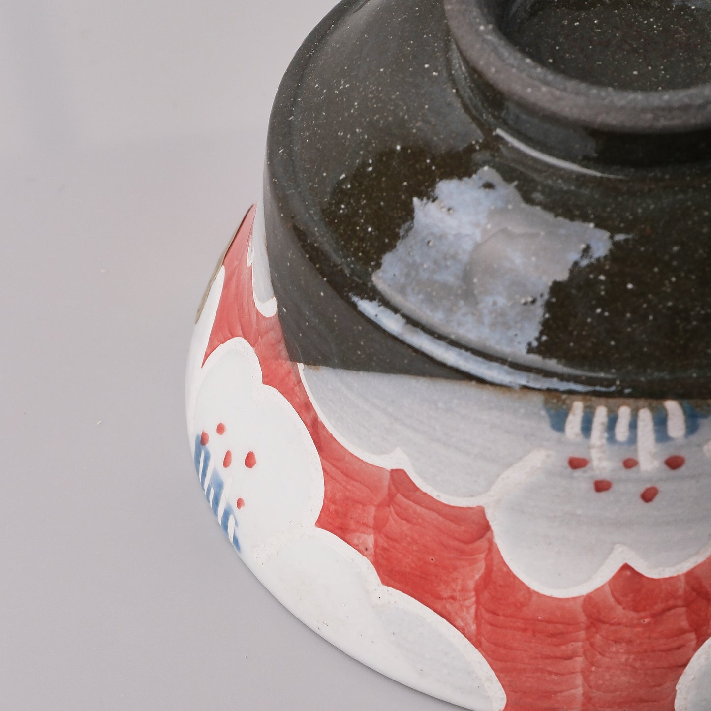 Imari Ware Hand Painted Densho Rice Bowl - Camellia