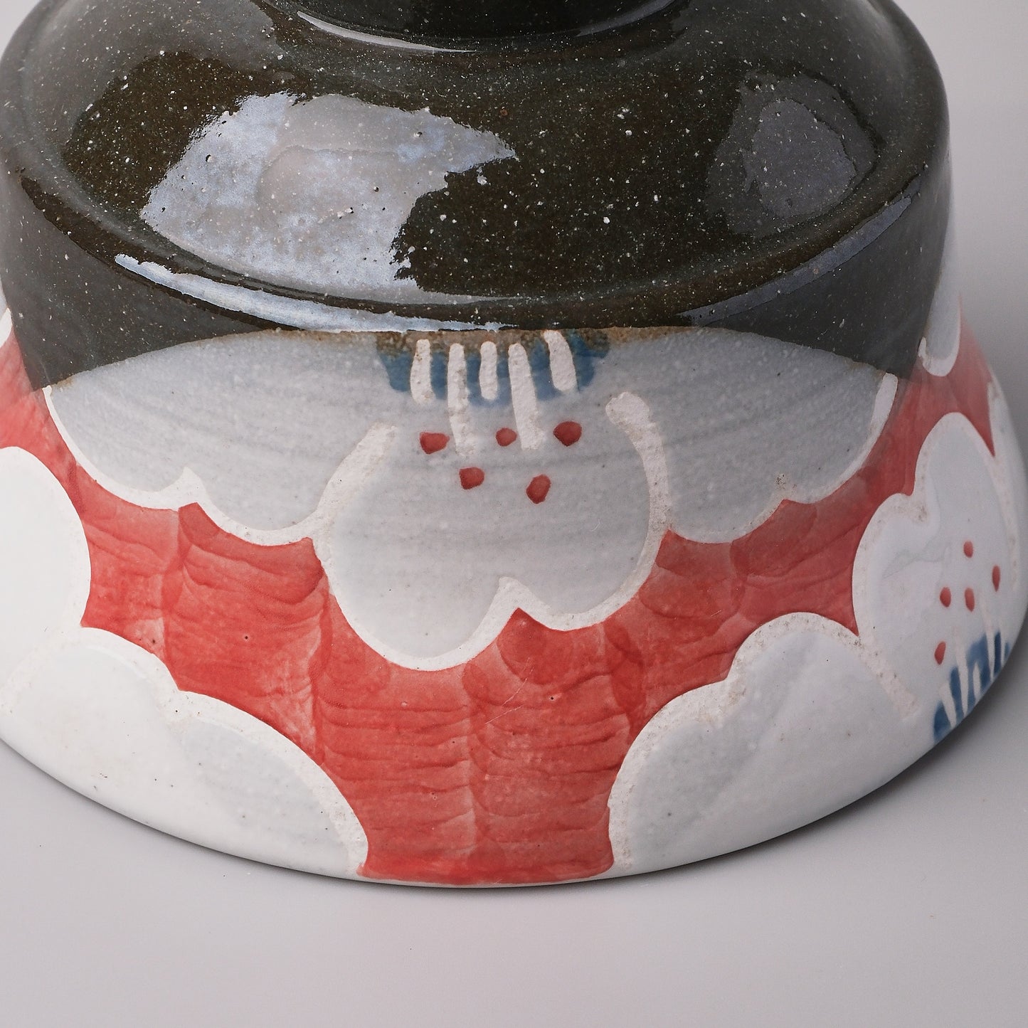 Imari Ware Hand Painted Densho Rice Bowl - Camellia