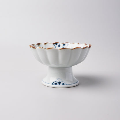 Imari Ware Dessert High Stand Bowl 11cm - Chrysanthemum