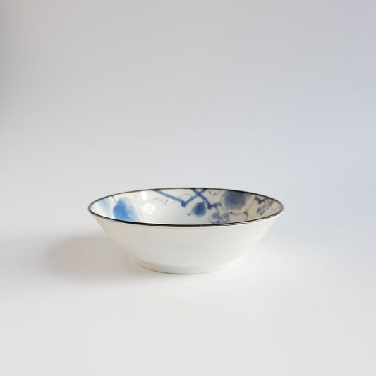 Indigo Dyed Flat Bowl - 13cm