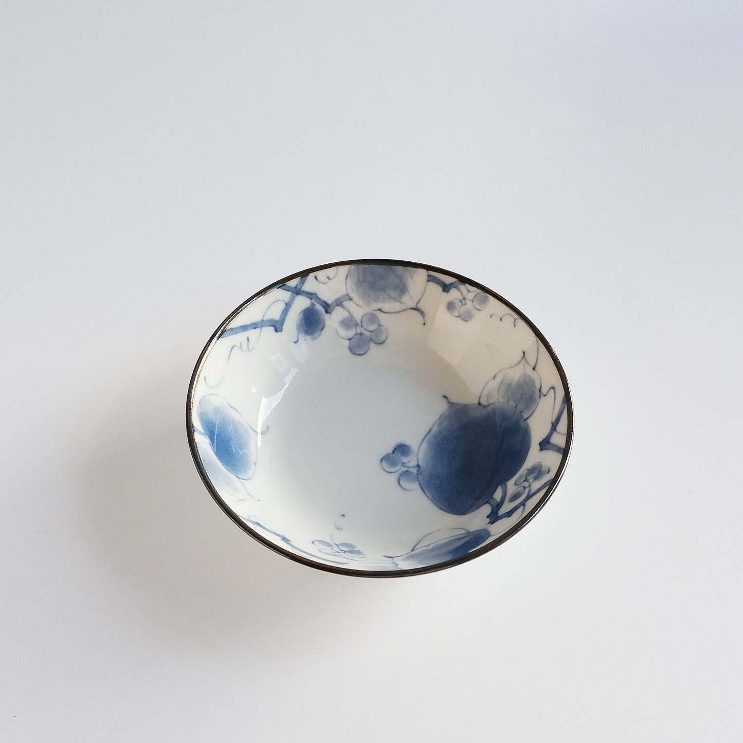 Indigo Dyed Flat Bowl - 13cm