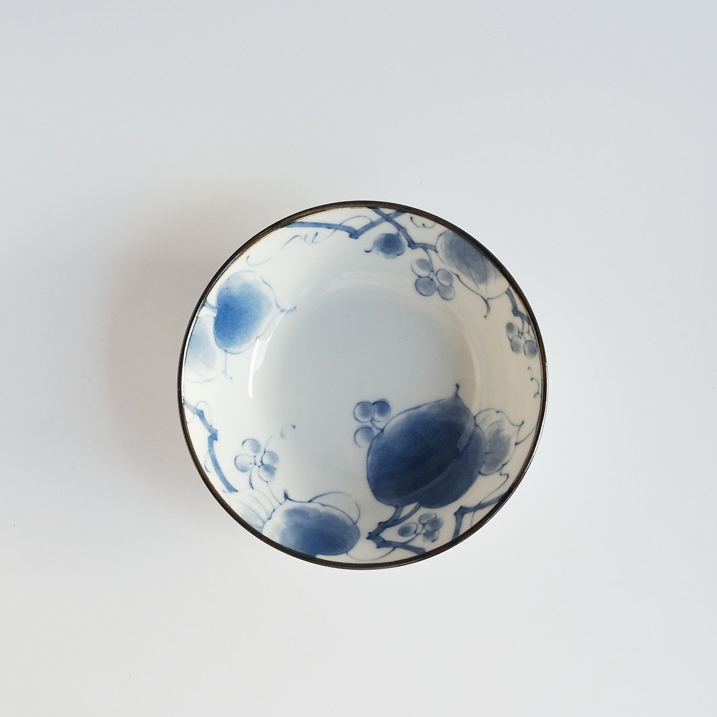 Indigo Dyed Flat Bowl - 13cm