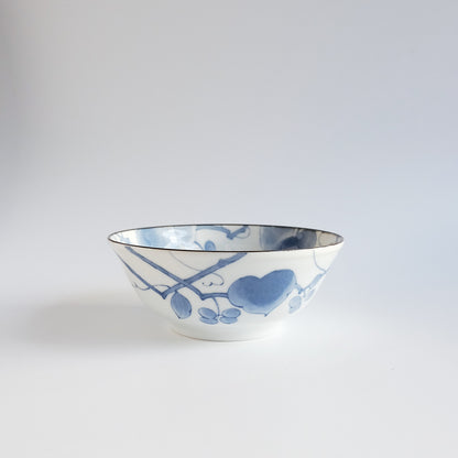 Indigo Dyed Flat Bowl - 16cm