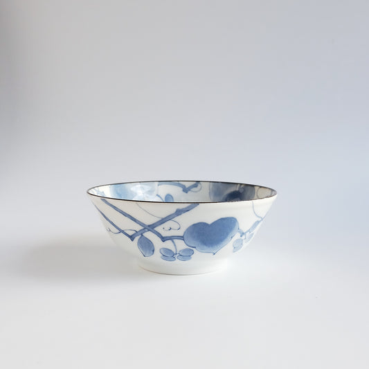 Indigo Dyed Flat Bowl - 16cm