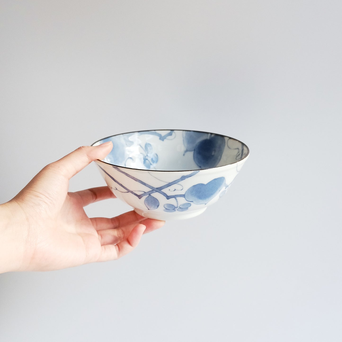Indigo Dyed Flat Bowl - 16cm