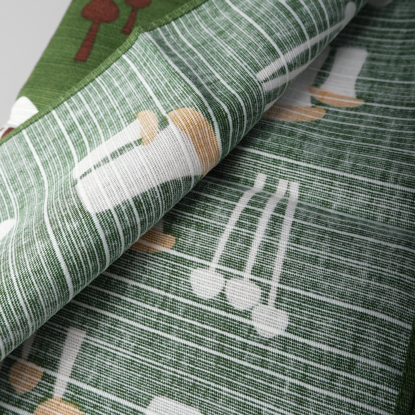 Japanese Cotton Furoshiki Wrapping Cloth 50cm - Forest Mushrooms