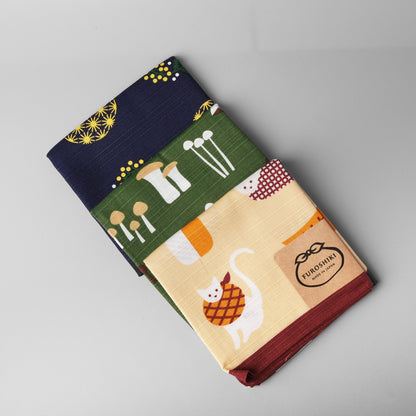 Japanese Cotton Furoshiki Wrapping Cloth 50cm - Mimosa