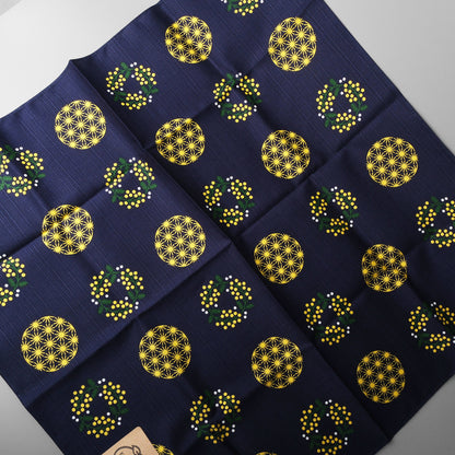 Japanese Cotton Furoshiki Wrapping Cloth 50cm - Mimosa