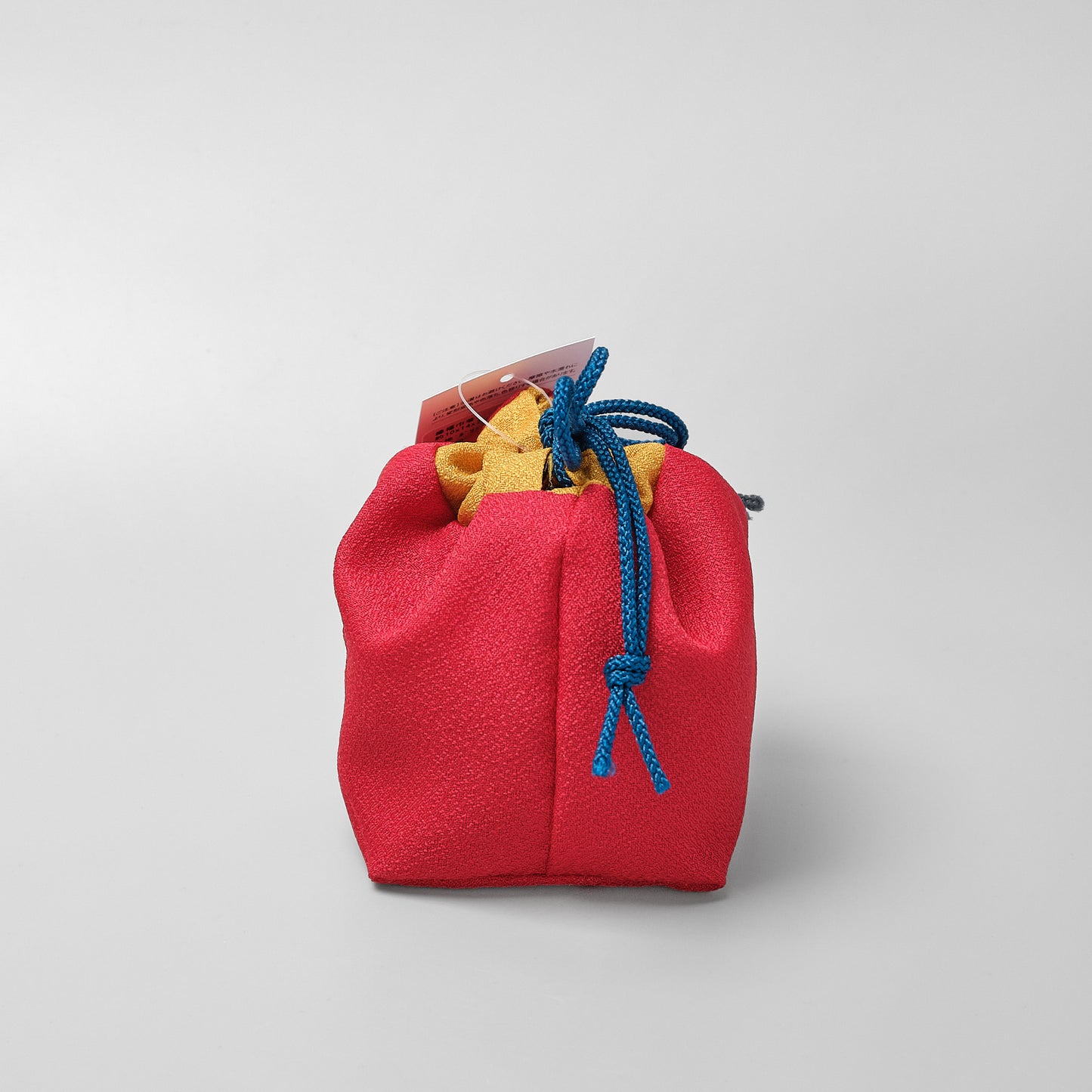 Japanese Enfuku Kinchaku Drawstring Pouch - Beckoning Cat