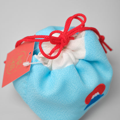Japanese Enfuku Kinchaku Drawstring Pouch - Mount Fuji