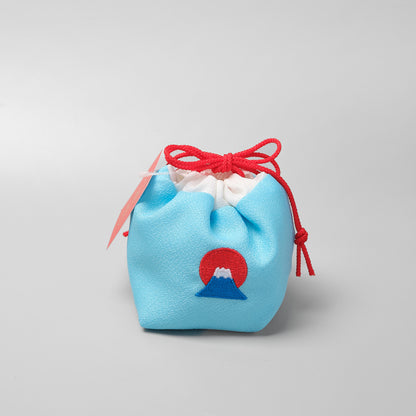 Japanese Enfuku Kinchaku Drawstring Pouch - Mount Fuji
