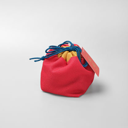 Japanese Enfuku Kinchaku Drawstring Pouch - Zodiac Horse