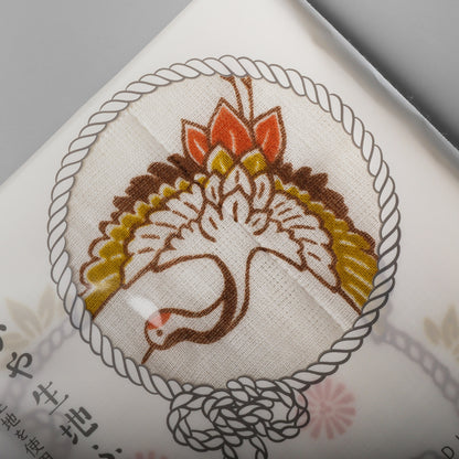Japanese Kaya Dishcloth - Golden Crane and Tortoise