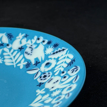 KUKKA Small Plate 15cm - Aqua / Mint / Brown / Yellow