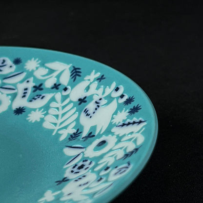 KUKKA Small Plate 15cm - Aqua / Mint / Brown / Yellow