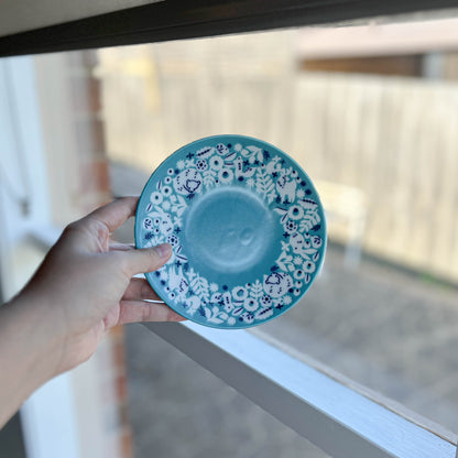KUKKA Small Plate 15cm - Aqua / Mint / Brown / Yellow
