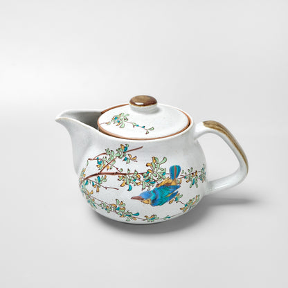 Kutani Ware Japanese Teapot - Blue Bird