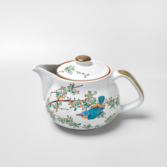 Kutani Ware Japanese Teapot - Blue Bird
