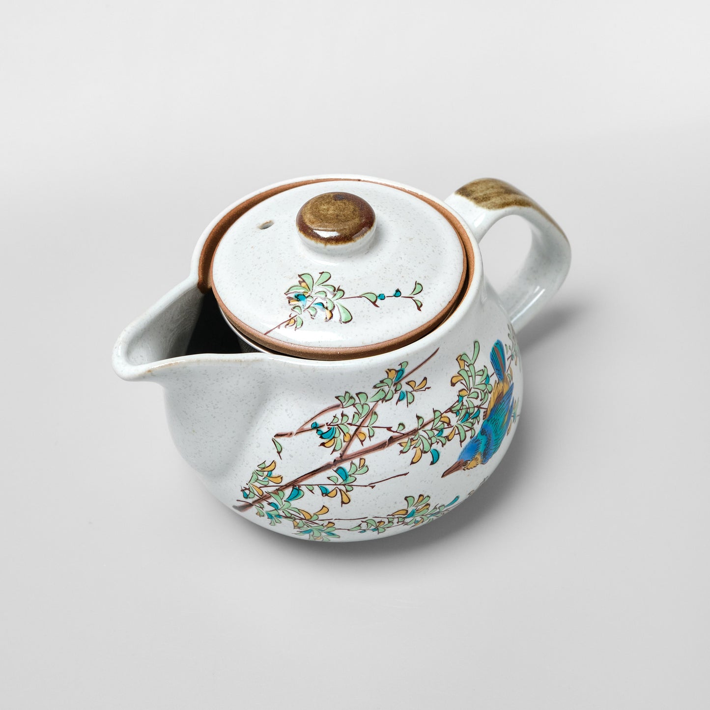 Kutani Ware Japanese Teapot - Blue Bird