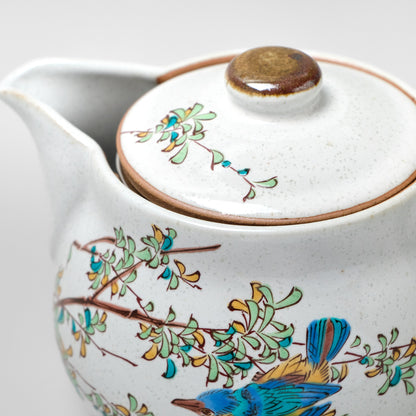Kutani Ware Japanese Teapot - Blue Bird