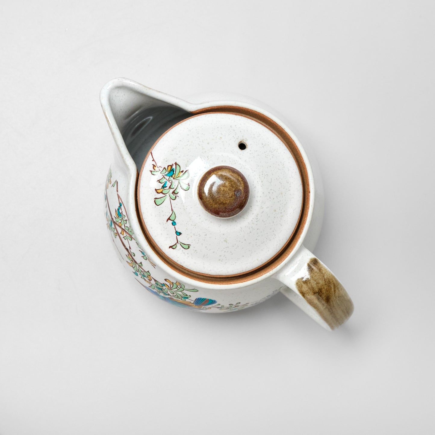Kutani Ware Japanese Teapot - Blue Bird
