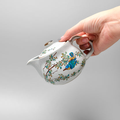 Kutani Ware Japanese Teapot - Blue Bird