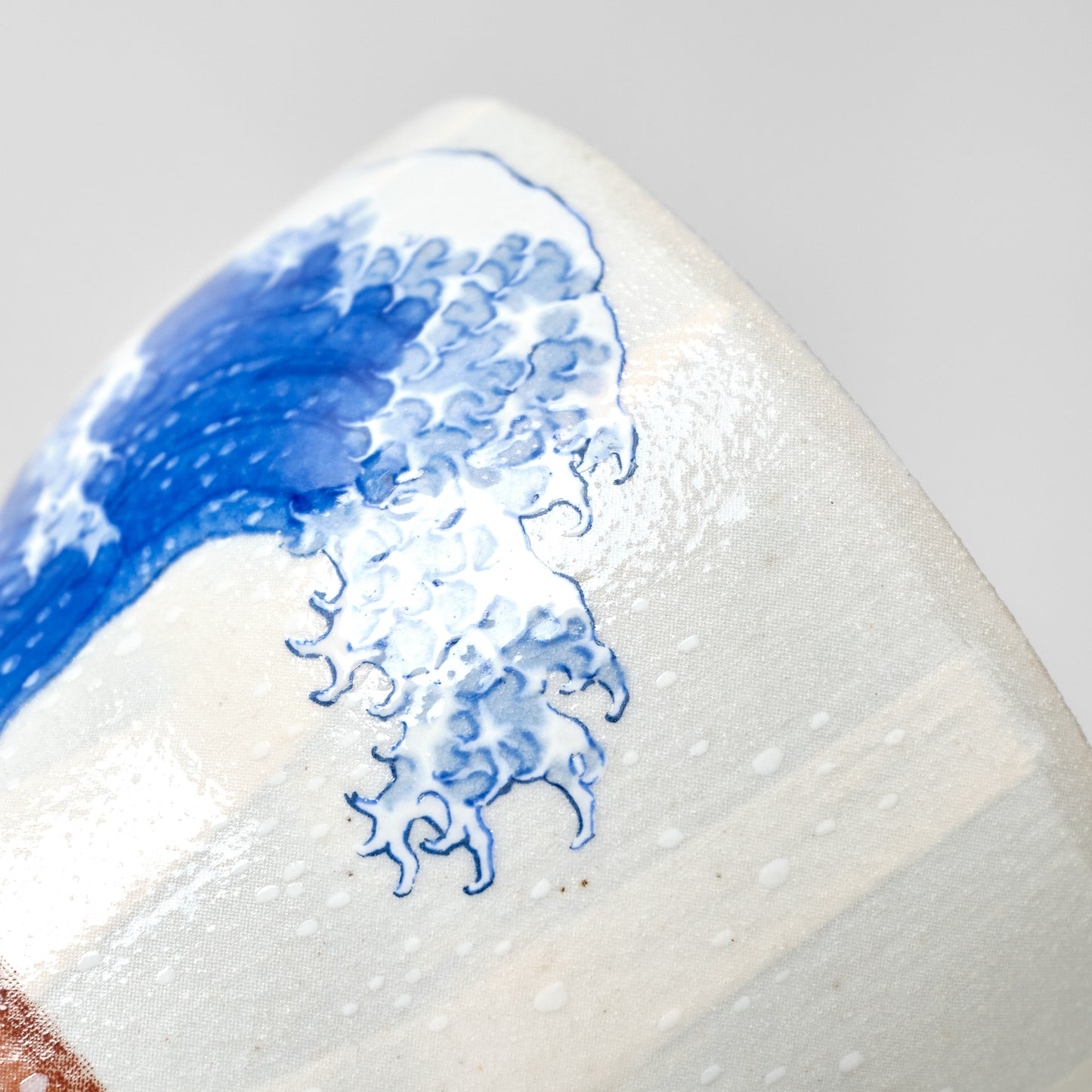 Kutani Ware Yunomi Tea Cup - Great Wave Kanagawa (Tapered)