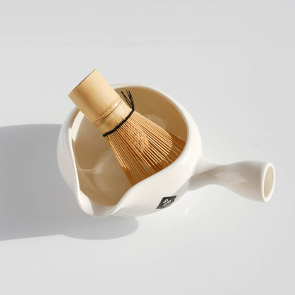 Yuzamashi Matcha Bowl - White Gloss by Shoko-en