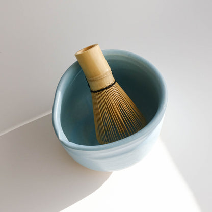Matcha Bowl with Spout (Large) - Sky Blue