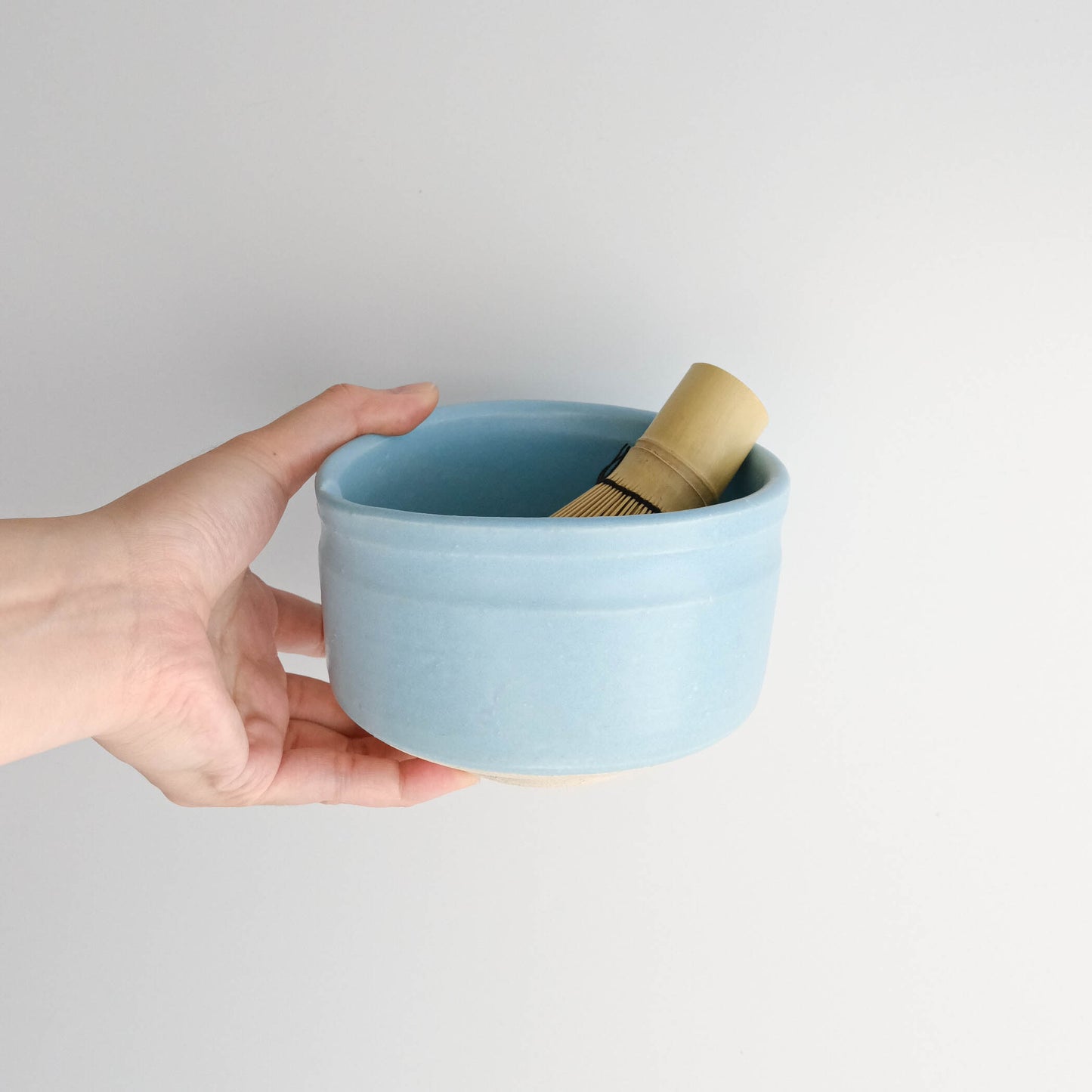 Matcha Bowl with Spout (Large) - Sky Blue