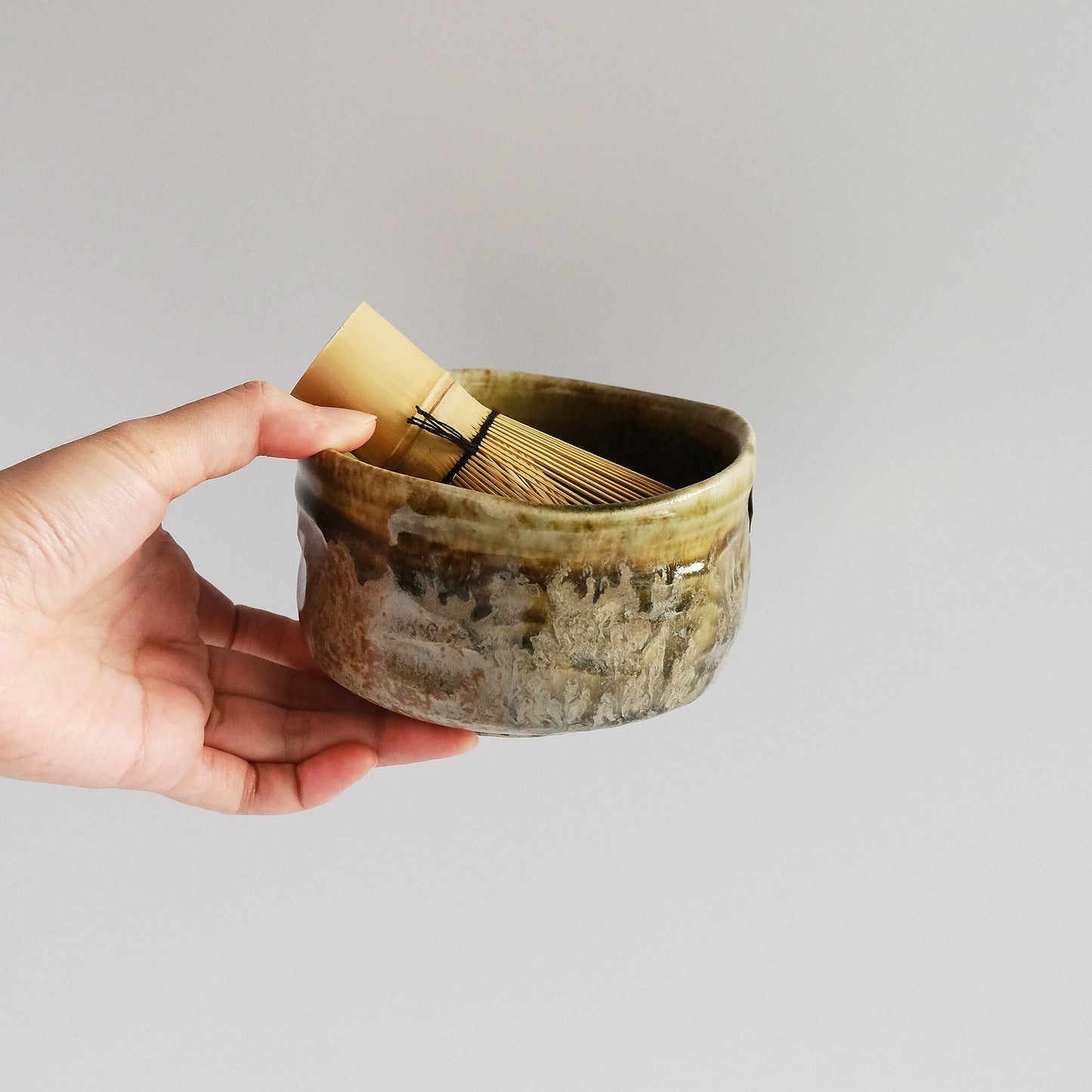 Matcha Tea Bowl 700ml - Moss Green