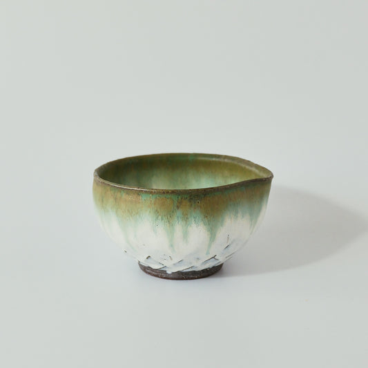 Matcha Bowl with Spout - Pine Moss by Masamura
