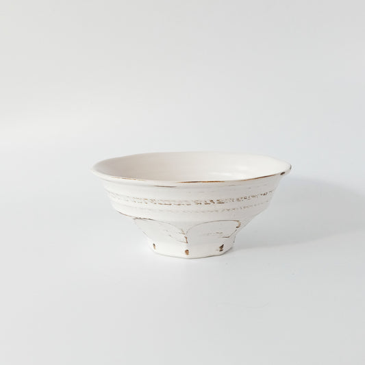 Handmade Porcelain Ramen Noodle Large Bowl 21cm - Rusty White