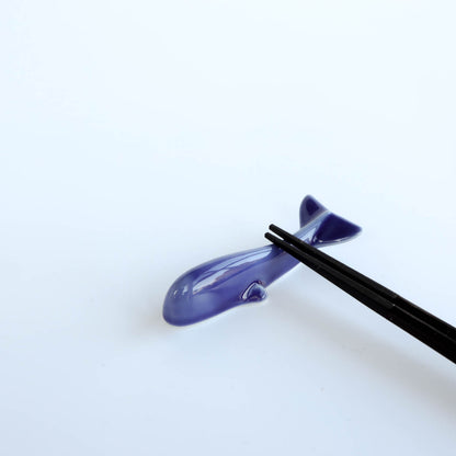 Miyama Chopstick Rest - Indigo Whale
