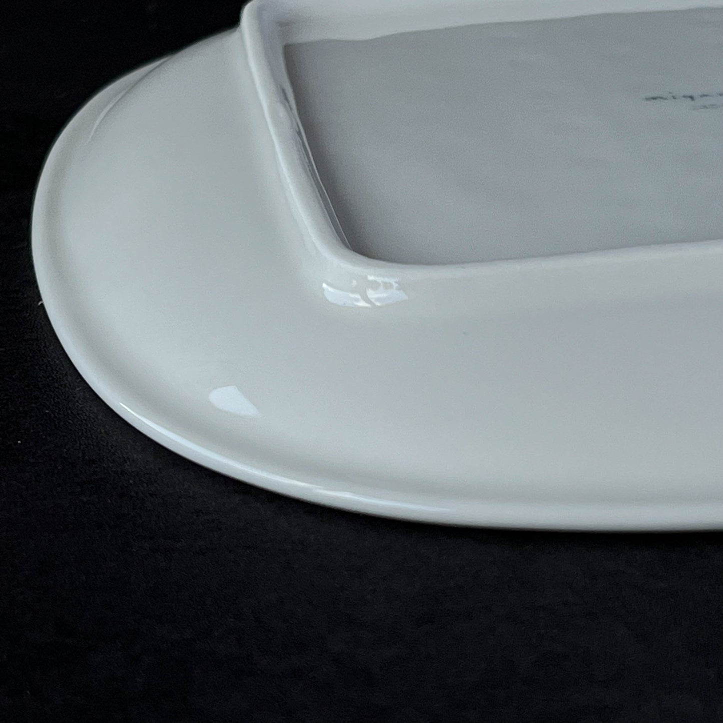 Miyama Crust Toast Serving Plate 19cm - Ivory / Brown